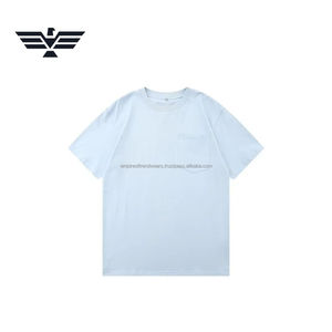 Camiseta de Manga Corta para Hombre, Color Sólido Personalizado |   Camiseta de Cuello Redondo de Algodón Premium |   Camiseta Personalizada con Bolsillo Delantero, Antiencogimiento, 200g - Product Image 4