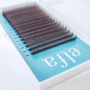 Elfa Ombre ต่อขนตาทำมือขนตาธรรมชาติเส้นใย HY lon D ผสม0.10 8-15 Ombre สีเขียว oem/odm สำหรับการส่งออก - Product Image 6