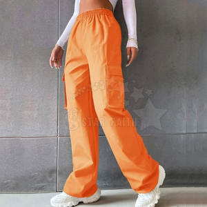 Pantalon cargo pour femmes pour les activités de plein air avec taille réglable et poche latérale Style élégant Pantalon cargo pour femmes - Product Image 4