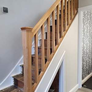 Minimalist Designs Solid Wood Red Oak Handrail Safety Adaptability Eco-Friendly Easy Installed <b>Stair</b> <b>Parts</b> for Modern Staircase - Product Image 6