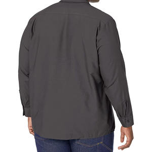 เสื้อเชิ้ตแขนยาวสำหรับผู้ชายเสื้อเดรสมีกระดุมย้อมสีล้วนดีไซน์ ODM เสื้อเชิ๊ตผู้ชายมีคุณภาพระดับพรีเมียม - Product Image 6