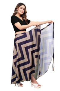 กระโปรงพิมพ์ลายของผู้หญิง tennecy สำหรับวัสดุที่มีสไตล์การตกแต่งเข็มขัด - Product Image 3