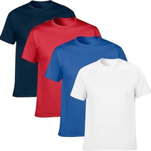High Quality Short Sleeve T-Shirt Set Comfortable Solid & Multi-Color Custom Print <b>Logo</b> Made in Bangladesh - Product Image 1
