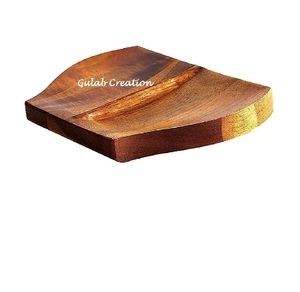 Reposacucharas de Madera de Acacia Ecológico Hecho a Mano para 2 Cucharas, Soporte para Utensilios con Doble Ranura, para Uso en Encimeras de Cocina y Estufas - Product Image 5