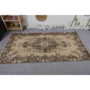 Classique Beige Marron Vintage Tapis Turc Grande Surface 3.5X6.7 ft Laine Matériel Latex Support Nouveau Modèle pour Couloir Rectangle - Product Image 3