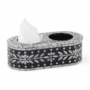 Boîte à mouchoirs en nacre, vente en gros, incrustation de coquillages faite à la main, décoration pour les designers d'intérieur - Product Image 1