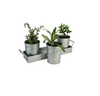 Pot de fleurs suspendu en aluminium de qualité supérieure, taille personnalisée, design moderne artisanal, finition argentée, décoration de jardin