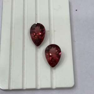 Pierres précieuses de tourmaline en argent fin de haute qualité propre à l'intérieur de la poire coupée cristal de rubylite naturelle paires de gemmes en vrac - Product Image 3