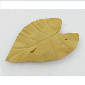 Plateau de service alimentaire de qualité supérieure en fer, forme de feuille d'or, design moderne, taille personnalisable, logo, pour fruits secs - Product Image 5