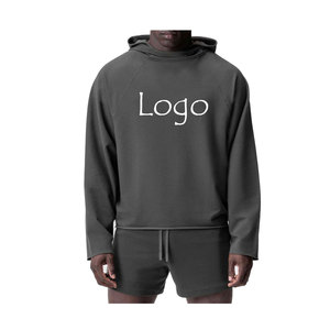 Acheter en gros logo personnalisé hommes nouveau style polaire à capuche épais solide couleur hommes Sherpa polaire à capuche basique coton mélangé - Product Image 4