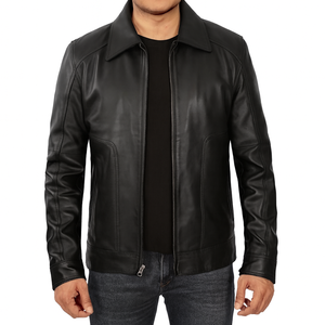 Chaqueta de Cuero Vacuno para Hombre, Nueva Moda, Resistente al Viento, Alta Calidad a Precio Razonable - Product Image 1