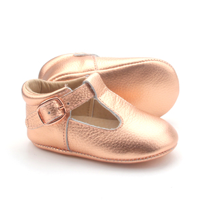 Chaussures de princesse habillées en T-bar en cuir véritable à semelle souple pour enfants de qualité personnalisée en usine pour bébé fille - Product Image 6