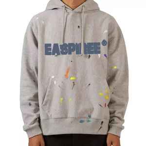 Custom Logo 100% Cotton Men's Regular Fit Pullover Hoodie High Quality Heavyweight Winter Solid - Product Image 1