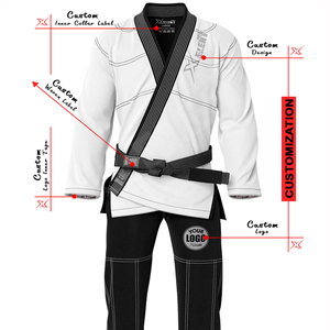Unisex 100% Cotton Karate <span class=keywords><strong>Kung</strong></span> <span class=keywords><strong>Fu</strong></span> Thể Thao Tùy Chỉnh OEM Bjj Gi Đồng Phục Cho Người Lớn MMA Võ Thuật Đào Tạo Phía Trước Logo - Product Image 5