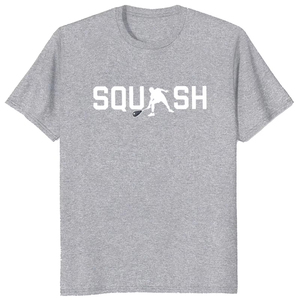 Raqueta de Squash Ball Sports FashionT-shirt para hombres Algodón Deporte Retro Vintage 100% Algodón Squash Raqueta Ball Camisas - Product Image 2