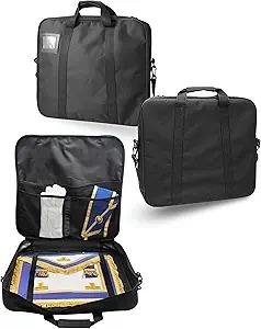 Étui en cuir pour tablier maçonnique de qualité supérieure, noir (taille MM/WM et provinciale), sacs et étuis maçonniques - Product Image 2