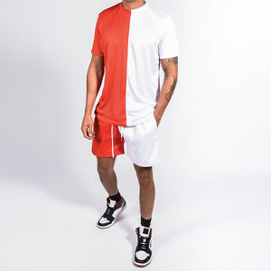 Ensemble deux pièces pour homme, nouveau style d'été, t-shirt à manches courtes en tricot uni et short pour tenues de sport - Product Image 4