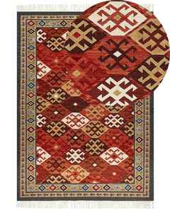 Tapis indiens en laine Kilim faits à la main impression personnalisée tapis oriental marron pour la maison Vintage salon tapis de sol noué à la main - Product Image 6