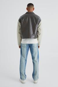 Oem Manufacturer Lightweight Chenille Embroidery Men Striped Letterman Varsity <b>Jacket</b> With <b>Real</b> <b>Leather</b> Made <b>Jackets</b> - Product Image 5