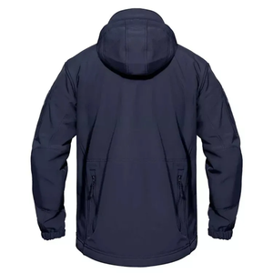 Ensemble de vêtements d'extérieur unisexe coupe-vent d'hiver à capuche en toile personnalisée, veste de chasse - Product Image 3