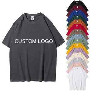 Venta al por mayor hombres Unisex verano Casual algodón camisetas logotipo personalizado impresión ODM liso gráfico Tee suministro de fábrica a granel patrón sólido - Product Image 6