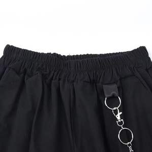 Venta al por mayor de cintura alta de las mujeres Cargo Pantalones Casual Hip Hop Estilo Pantalones para el invierno de diseño frontal plano - Product Image 5