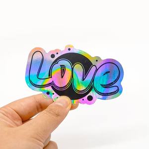 Pegatinas de Vinilo Holográficas Ecológicas Personalizadas |   Calcomanía Autoadhesiva Impresa Anti-UV, Resistente al Agua, Troquelada, para Uso Promocional en Exteriores - Product Image 1