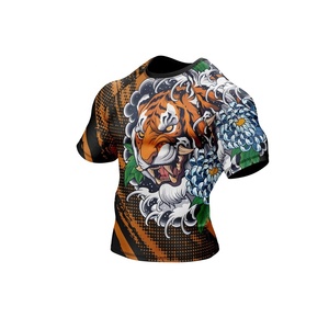 เสื้อรัดกล้ามแขนยาว MMA สำหรับผู้ชาย พิมพ์ลายเต็มตัว สำหรับคิกบ็อกซิ่ง มวยไทย ชุดกีฬาแบบรัดรูป-ขายส่ง - Product Image 5