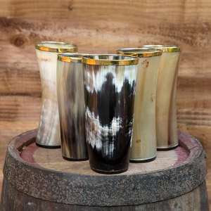 Vaso de Cuerno Natural Pulido, Perfecto para Bebidas Frías y una Opción de Regalo Única, Vaso de Cuerno Rústico para Beber de AALIYAN IMPEX - Product Image 3