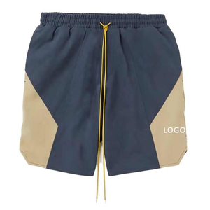 2025 nouveau Style taille élastique avec poche personnalisé imprimé Logo High Street dernière coupe décontractée hommes t-shorts - Product Image 1