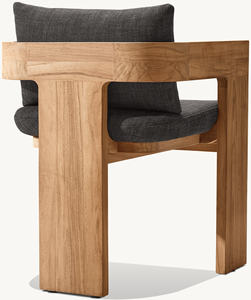 Elegante Silla de comedor de estilo nórdico con marco de madera y cojín a prueba de Sol para ambientes de comedor contemporáneos minimalistas - Product Image 2