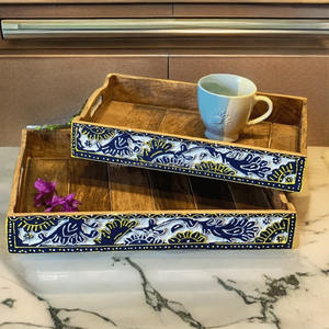 Plateau de service en bois personnalisé avec art incroyable pour une utilisation quotidienne à la maison ou au bureau. - Product Image 2