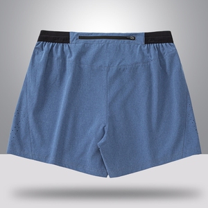 Pantalones cortos deportivos para correr con logotipo personalizado, venta al por mayor de pantalones cortos de entrenamiento de gimnasio 2 en 1 para hombre, pantalones cortos de gimnasio de talla grande, transpirables con bolsillos con cremallera - Product Image 5