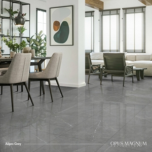 Azulejos de porcelana esmaltada con acabado brillante Marrón castaño cálido de 600x600mm para suelos de baño modernos y acogedores y paredes interiores - Product Image 4