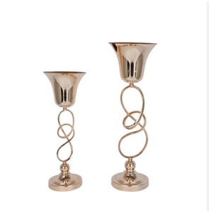 En Stock, venta al por mayor, jarrón de aluminio nórdico, jarrón de Metal de mesa dorado, adornos creativos para sala de estar, artesanía decorativa de lujo moderna - Product Image 6