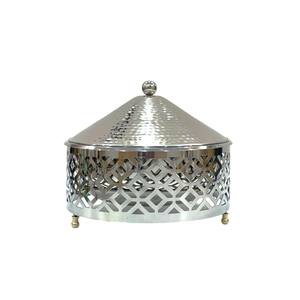 Pot de service classique en acier inoxydable finition plaquée argent décoration de table minimaliste personnalisée fournitures alimentaires - Product Image 5