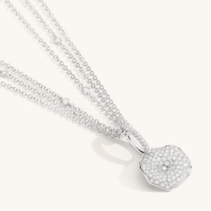 Collar de Plata de Ley 925 con Colgante de Circonitas Cúbicas, Collar de Cadena de Varias Capas para Mujer, Joyería de Lujo - Product Image 2