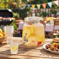 Distributeur d'eau en PET de 5 gallons avec robinet, distributeur d'eau en vrac, conteneur d'eau froide pour fête et barbecue