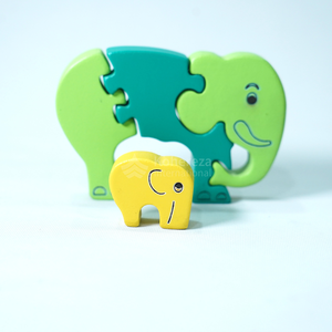 Rompecabezas de elefante de madera DIY Jumbo, rompecabezas divertido y educativo para niños - Product Image 2