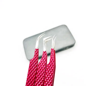 Venta al por mayor punta de fibra Volumen 45 pinzas de pestañas de 90 grados pinzas de alta calidad pinzas de extensión de pestañas de Metal - Product Image 5