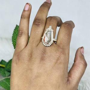 Anillo de turquesa de ostra, anillo de plata esterlina, joyería de ostra hecha a mano, joyería de turquesa de cobre, regalo de turquesa para mujer - Product Image 5