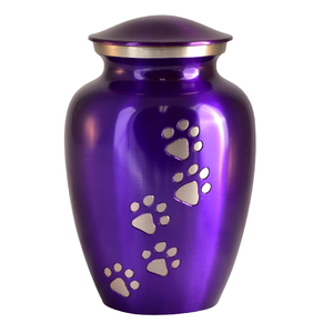 Blue Pet Urns for <b>Dogs</b> and Cats <b>Memorial</b> Ashes High Quality Alloy Metal Paw Engraved Handmade Burial Cremation Funeral Urn & Jar - Product Image 2