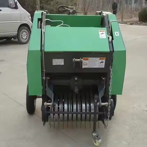 Mini Tractor Multipurpose Round <b>Baler</b> for Farm Use Hay and Straw Baling Machine with Engine As Core Component - Product Image 1