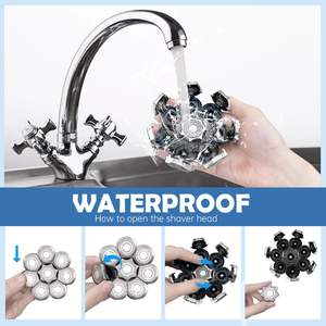 Cabezal de Repuesto para Afeitadora Rotativa Eléctrica USB, para Cara y Cuerpo, Cabeza Calva, Barba y Recortadora de Pelo, Accesorio Impermeable y Lavable - Product Image 3