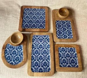 Plateaux en bois sur mesure très attrayants avec bases en résine idéaux pour les magasins de décoration intérieure adaptés à la revente - Product Image 4