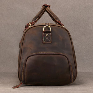 High Quality <b>Mens</b> Sports Gym <b>Leather</b> <b>Duffle</b> <b>Bags</b> Large Capacity <b>Leather</b> Travel <b>Duffle</b> <b>Bag</b> With Shoe Compartment - Product Image 6