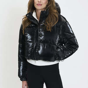 เสื้อแจ็คเก็ตพัฟเฟอร์แบบกลับด้านได้สำหรับผู้หญิง คอเสื้อแบบกลม ระบายอากาศได้ดี กันลม ผ้าไนลอน ปิดด้วยซิป บุด้วยโพลีเอสเตอร์ เสื้อคลุมสำหรับฤดูหนาว - Product Image 3