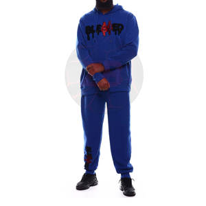 Chándales de invierno personalizables para hombre Etiqueta privada Patrón sólido ecológico con diamantes de imitación Su propio diseño Conjuntos personalizados - Product Image 1