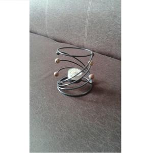 Bougeoir en métal pour la décoration de la maison porte-bougie pour l'éclairage et le jeu porte-bougie décoratif élégant finition antique - Product Image 2