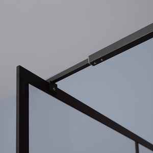 Paroi de douche walk-in de 90 cm avec verre transparent et cadre noir - Product Image 3